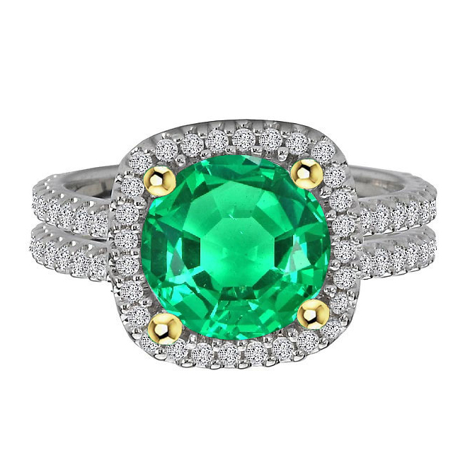 Brillant Bague avec Gemme 4 carats – vue principale