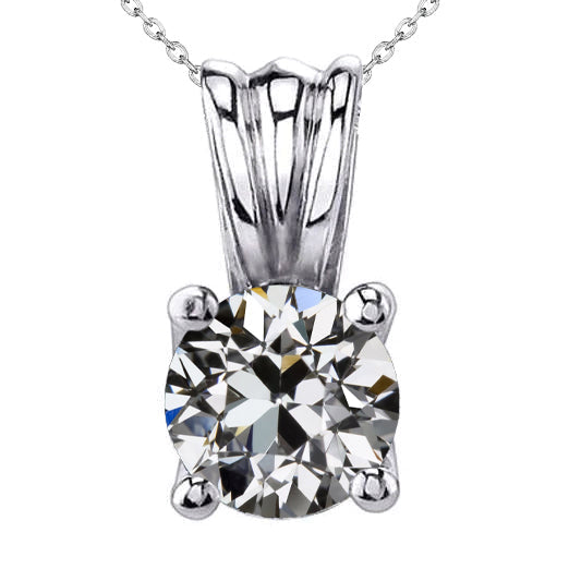 Pendentif Goutte Or Blanc 14 Carats avec Brillant – vue principale