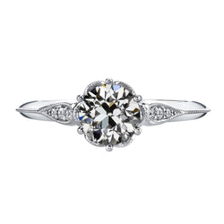 Brillant Filigrane Bague de Fiançailles 2 carats en Or Blanc 14