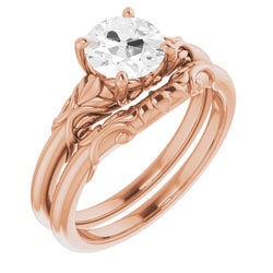 Bague de Fiançailles Or 14K Rose avec Brillant – 1,50 carats