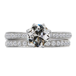 Old European Brillant Bague de Demande 3,50 carats – Or Blanc 14