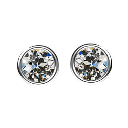Raffiné Taille Old Mine Brillant Puces d'Oreilles – 2 carats Or