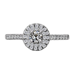 Artisanal Bague de Fiançailles Halo – Diamant Fin 2,50 carats
