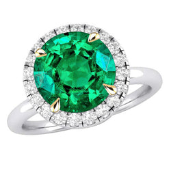 Émeraude Colombienne Bague avec Gemme fait main 4 carats |