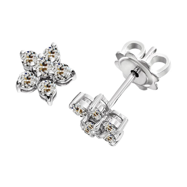 Coussin Antique Diamant Fin bague en Or Blanc 14 Carats – vue principale