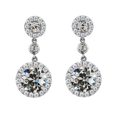 Sophistiqué Taille Old Mine Brillant Boucles d'Oreilles – 1