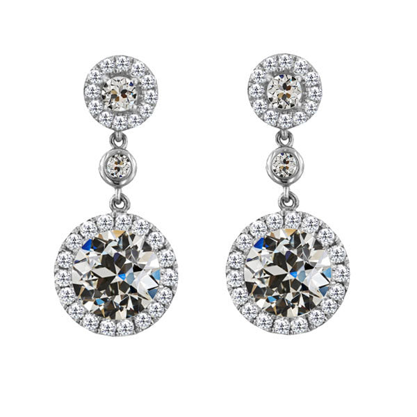 Brillant Boucles d'Oreilles 1 carats Or Blanc 14 Carats – vue principale