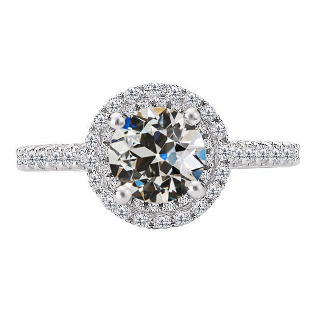 Signature Bague Sertie Halo 4 carats – vue principale