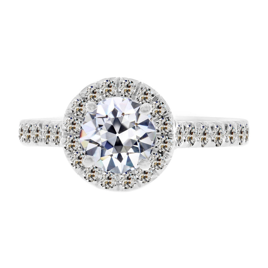 Intemporel Diamant Bague Sertie Halo 3,50 carats – vue principale