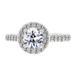 Intemporel Bague Sertie Halo – Diamant 3,50 carats par