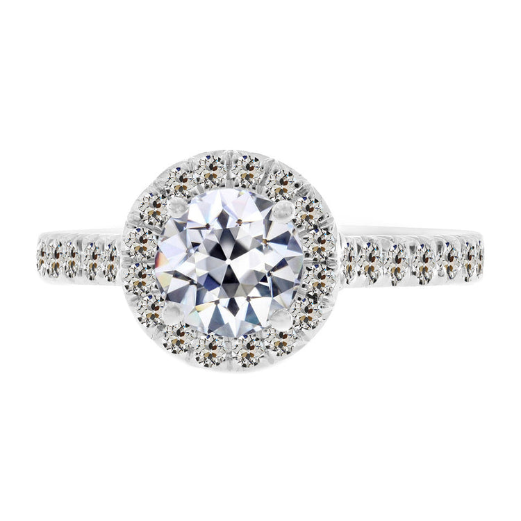 Intemporel Diamant Bague Sertie Halo 3,50 carats – vue principale
