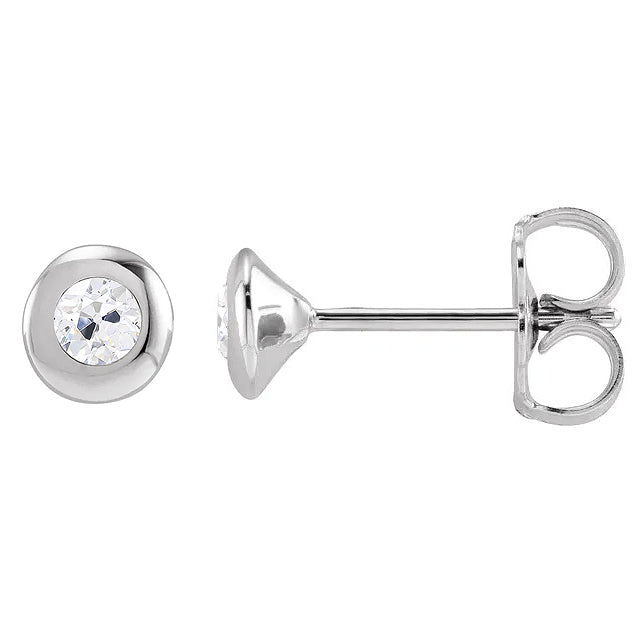 Diamant Fin Puces d'Oreilles – vue de face
