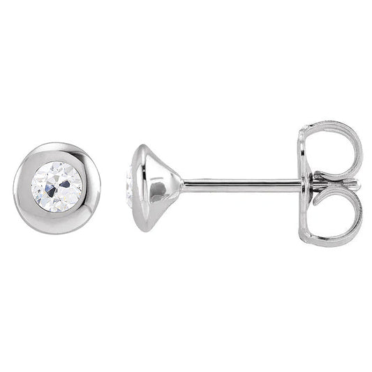 Diamant Fin Puces d'Oreilles – vue de face