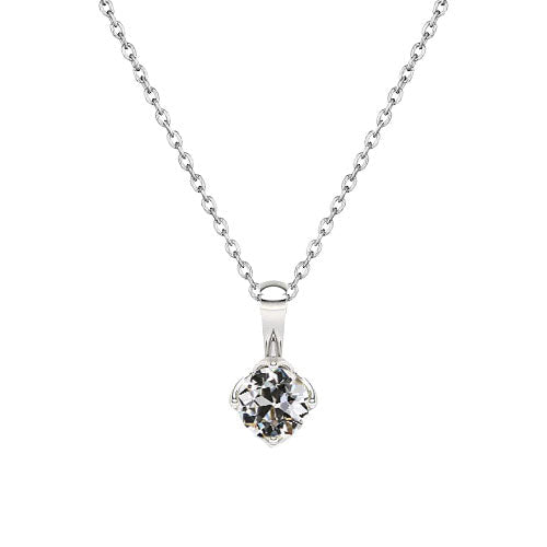 Brillant Pendentif Goutte 1 carats Or Blanc 14 Carats – vue principale