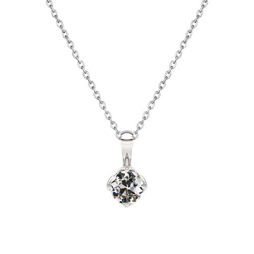 Brillant Pendentif Goutte 1 carats Or Blanc 14 Carats – vue principale