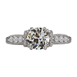 Diamant Fin Anniversary Ring – Or Blanc 14 Carats 3 carats