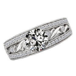 Diamant Vintage Anniversary Ring – 4,50 carats en Or Blanc 14