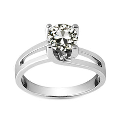 Diamant taille Coussin Antique Bague Solitaire 2 carats – Or