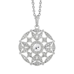 0,50 carats Diamant Fin Pendentif Goutte en Or 14K Blanc