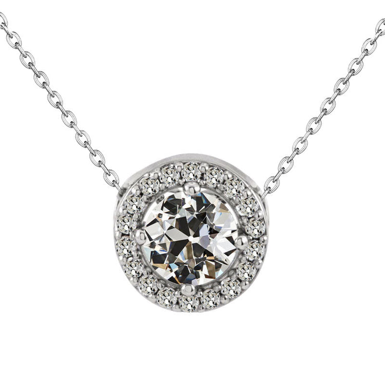 Brillant Halo 3,50 carats Or Blanc 14 Carats – vue principale