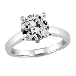 Solitaire de Fiançailles Or 14K Blanc avec Brillant – 3,50 carats