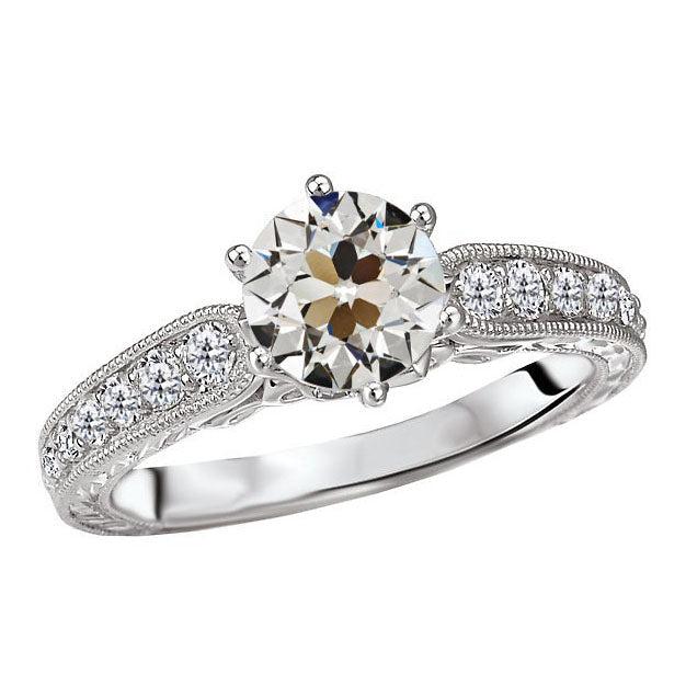 Brillant Bague de Demande 2 carats Or Blanc 14 Carats – vue principale