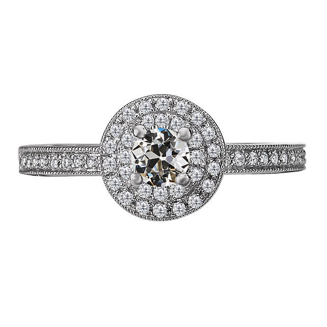Brillant Bague Sertie Halo 1 carats – vue principale