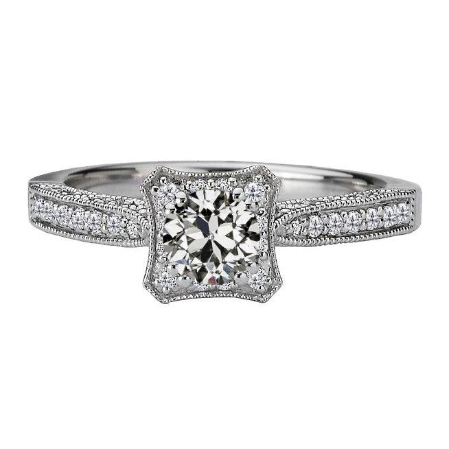 Brillant Bague Solitaire avec Accents – vue principale