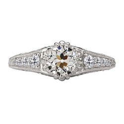 Artisanal Bague de Demande avec Brillant Old European – 2 carats