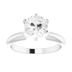 Diamant Coussin Antique Bague Mono-Pierre – 2,50 carats en Or