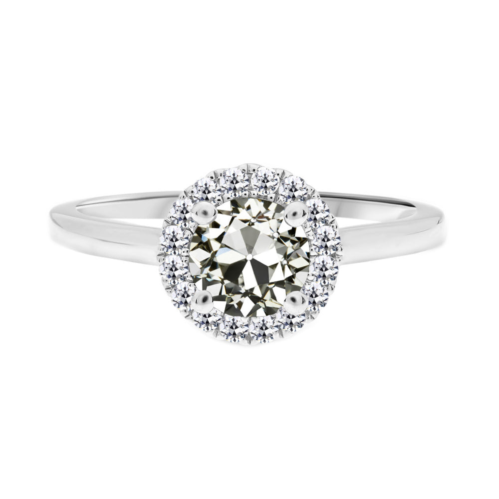 Diamant Fin Bague Sertie Halo – vue principale
