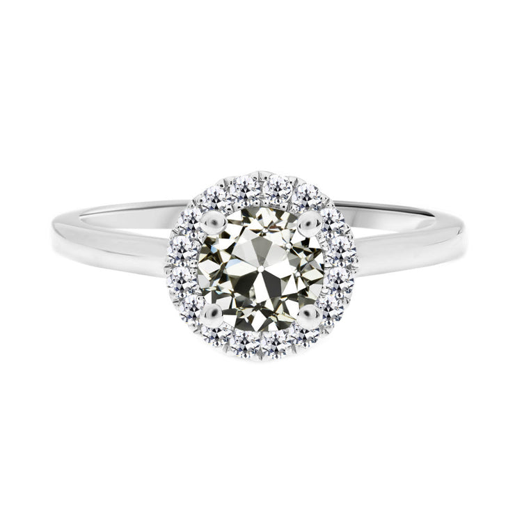 Diamant Fin Bague Sertie Halo – vue principale