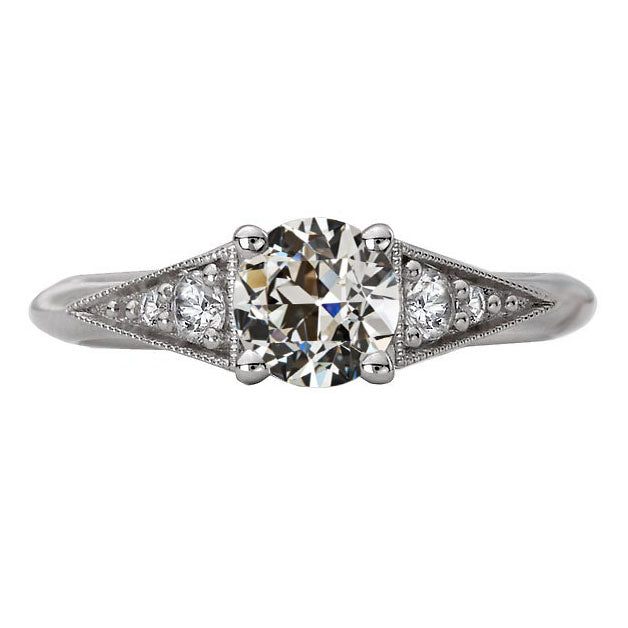 Diamant Bague Nuptiale 2 carats Or Blanc 14 Carats – vue principale