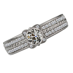 Brillant Anniversary Ring avec Diamant Taille Old Mine – 3,50