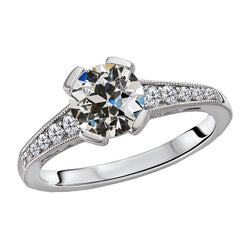 Fin Coussin Antique Diamant Fin Anniversary Ring – 3,50 carats