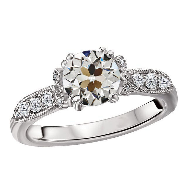 Diamant Fin Anniversary Ring 2 carats Or Blanc 14 Carats – vue principale