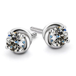 Coussin Antique Puces d'Oreilles – Brillant 1,50 carats Or Blanc