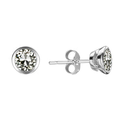 Or 14K Blanc Coussin Antique Diamant Pendants d'Oreilles 1 carats