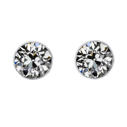 Diamant Coussin Antique Pendants d'Oreilles – 2 carats en Or