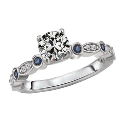 Diamant Anniversary Ring de luxe – 3,50 carats Or Blanc 14 Carats