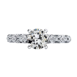 Or Blanc 14 Carats Bague Anniversaire Diamant Bague Solitaire