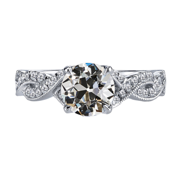 Brillant Brillant Bague Solitaire avec Accents 2 carats – vue principale