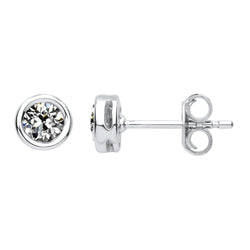Sertissage Clos Pendants d'Oreilles – Diamant 3 carats Or Blanc