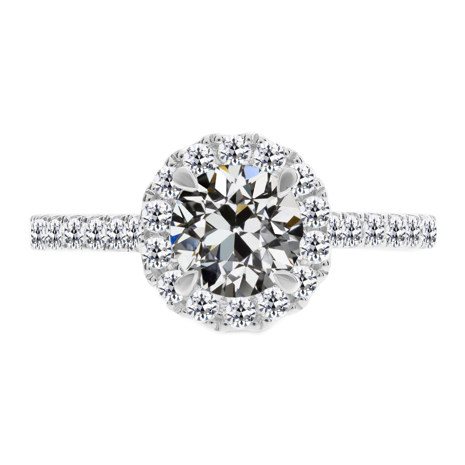 Signature Bague Sertie Halo 3,50 carats – vue principale