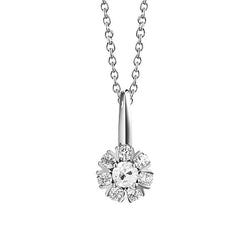 Haut de gamme Diamant Pendentif Goutte 1 carats – Or 14K Blanc