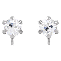 Diamant Puces d'Oreilles 4 carats – Or Blanc 14 Carats
