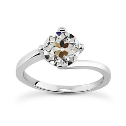 Diamant Solitaire de Fiançailles 2 carats – Or Blanc 14 Carats