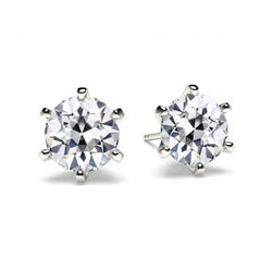 1,50 carats Diamant Boucles d'Oreilles en Or Blanc 14 Carats