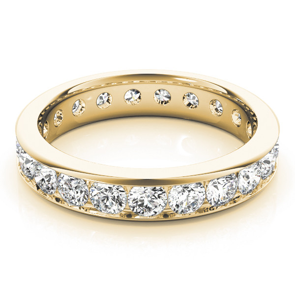 Eternity Band Or Jaune 14 Carats avec Diamant – vue de côté