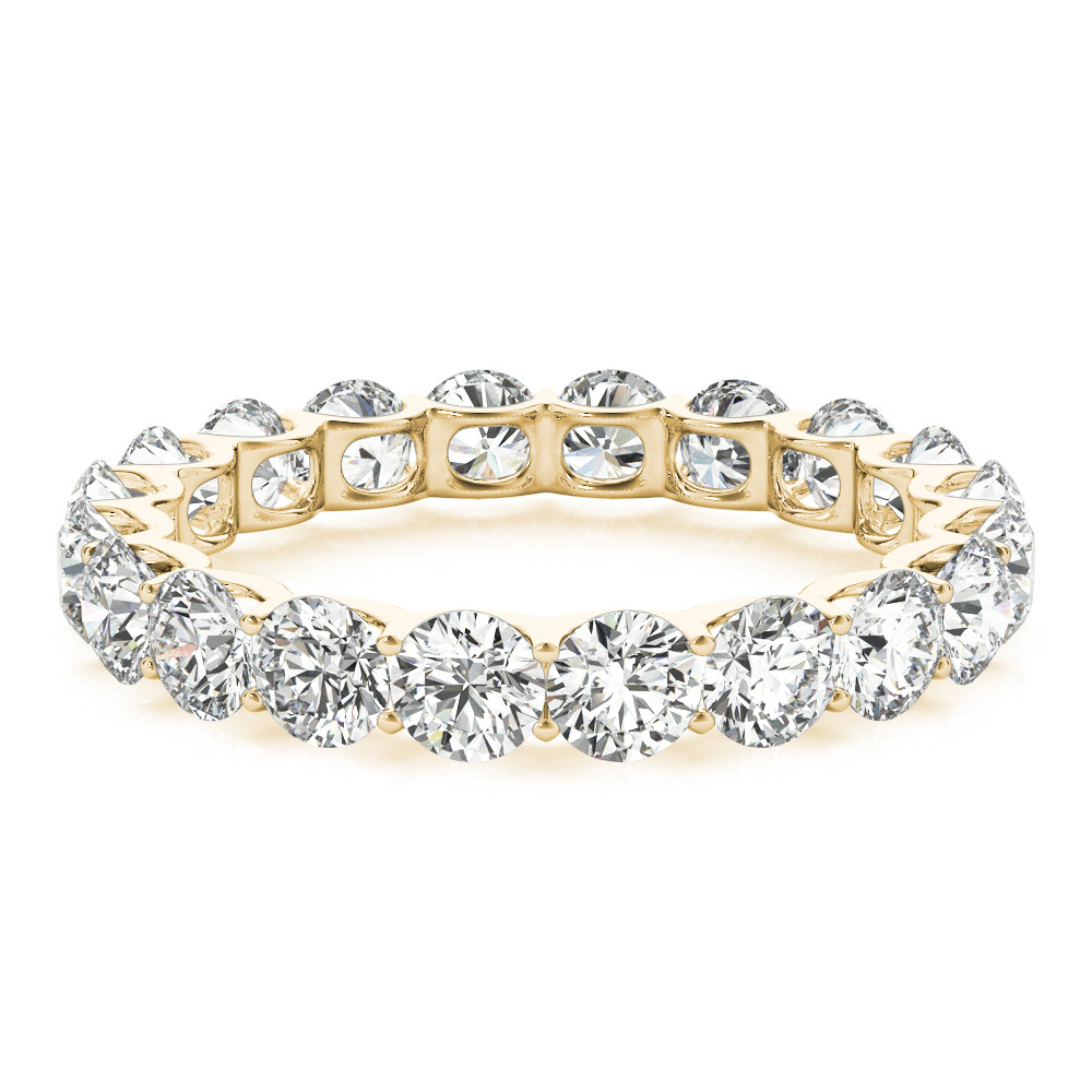 Diamant Fin Eternity Band 3 carats Or Jaune 14 Carats – vue de face